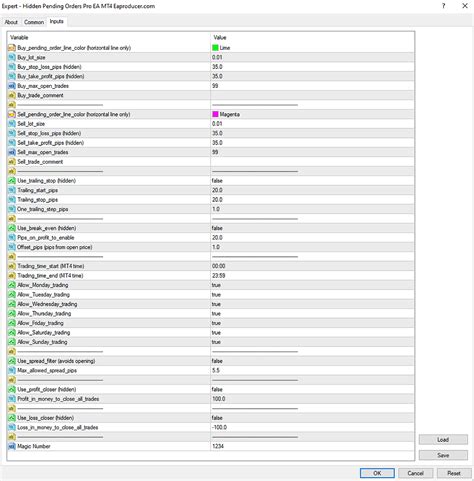 Hidden Pending Orders Pro EA MT4