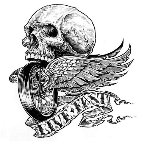 Pin by Bộ Đình on skull | Biker tattoos, Bike tattoos, Harley tattoos