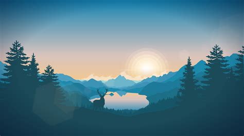 Minimalist Nature Landscape Morning Sunrise 4K #2704 | Tree painting, Environment concept art ...