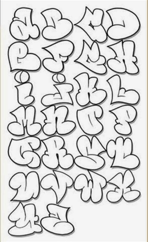 Graffitie: alphabet graffiti bubble letters