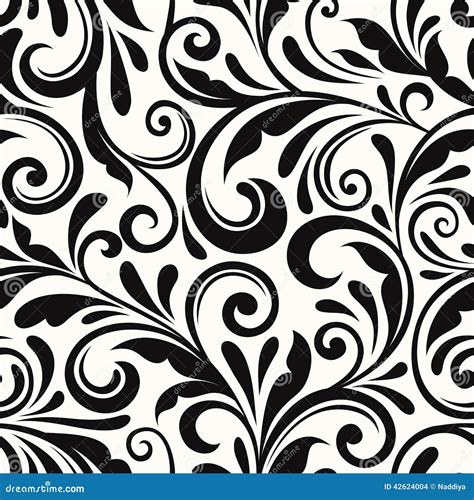 Vintage Seamless Floral Pattern. Vector Illustration. Stock Vector - Illustration of curve ...