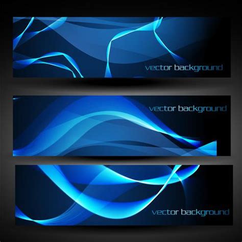 vector blue abstract banner set 5 458460 Vector Art at Vecteezy