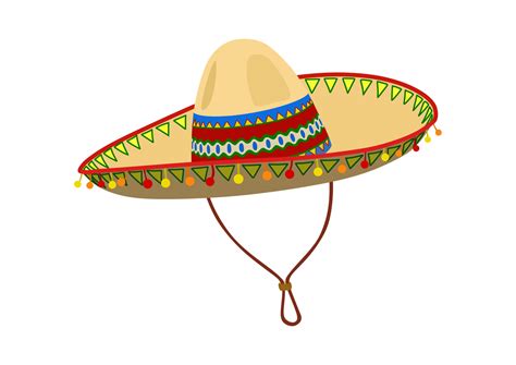 Mexican sombrero hat vector Illustration on a white background. 17643028 Vector Art at Vecteezy