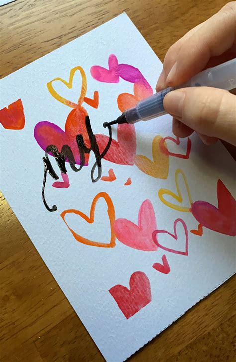 DIY Watercolor Valentine’s Day Cards | Valentines day cards diy, Homemade valentines day cards ...