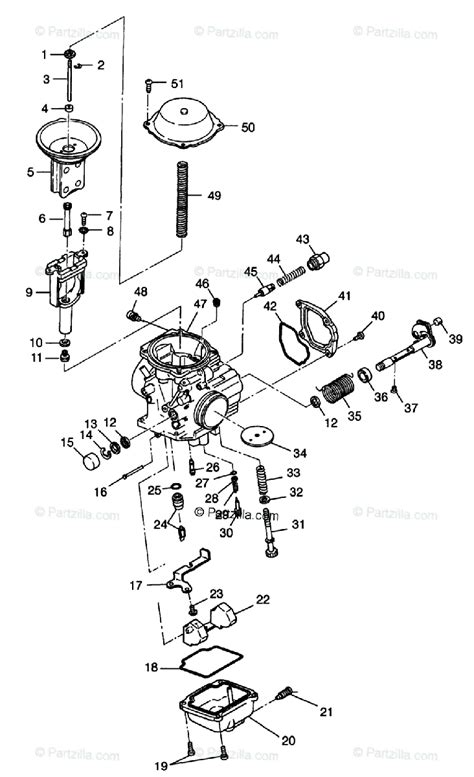 Polaris ATV 1998 OEM Parts Diagram for CARBURETOR | Partzilla.com