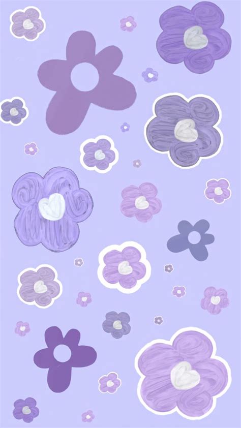 purple aesthetic flower lockscreen | Cute patterns wallpaper, Purple wallpaper iphone, Cartoon ...