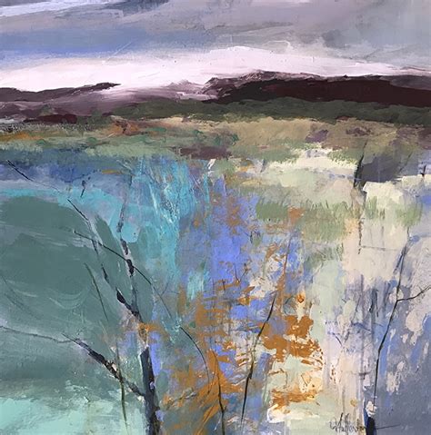 Daily Painters Abstract Gallery: Contemporary Abstract Mixed Media Landscape Painting “PRAIRIE ...