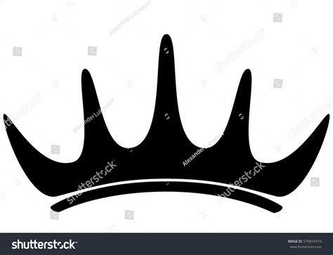 Vector Illustration Crown Outline Drawing Stock Vector (Royalty Free) 579014710