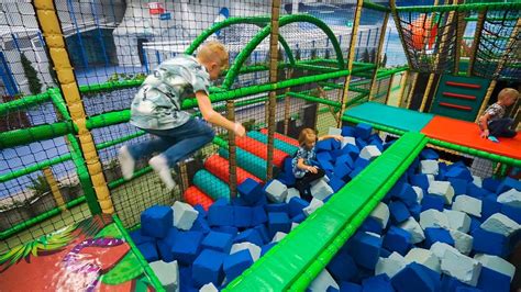 Foam Pit Fun at Indoor Playground Play Center - YouTube