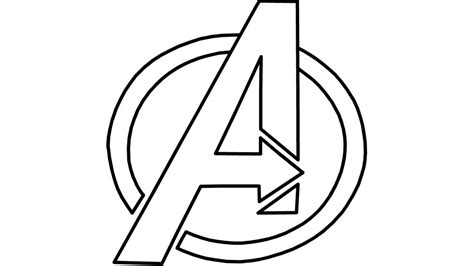 How to Draw Avengers Logo Easy Step by Step - YouTube