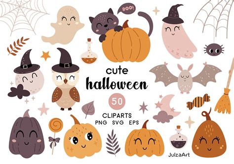 Happy Halloween Clipart, Halloween Svg Graphic by JulzaArt · Creative Fabrica