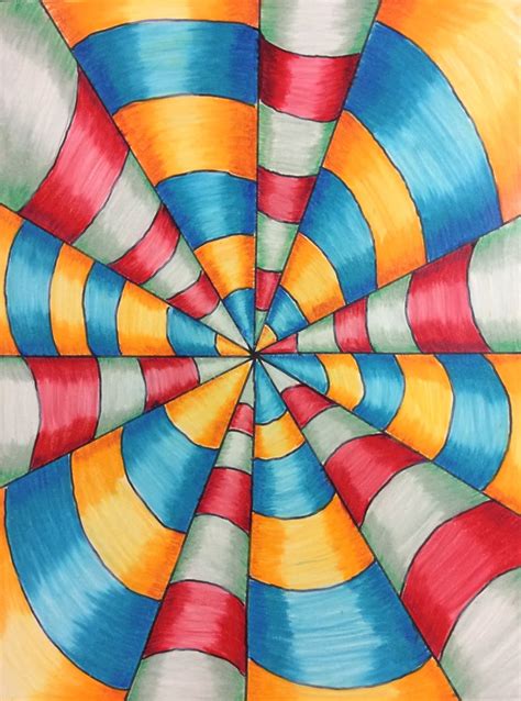 That Little Art Teacher: Op Art and Colored Pencil Tutorial - Art 1