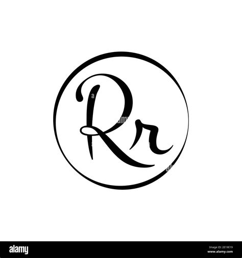 Initial rr letter Logo Design vector Template. Abstract Script Letter ...