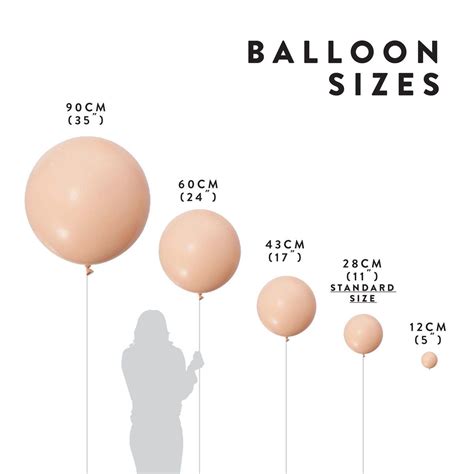 Balloon Garland Size Chart