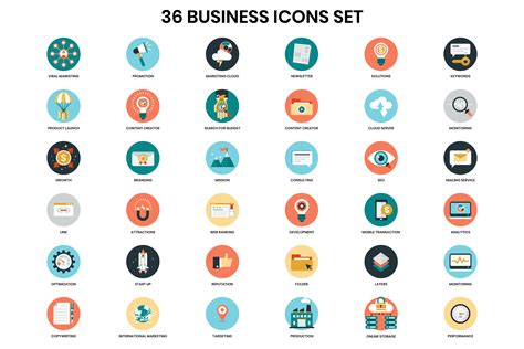 Business icons set for business 527776 Vector Art at Vecteezy