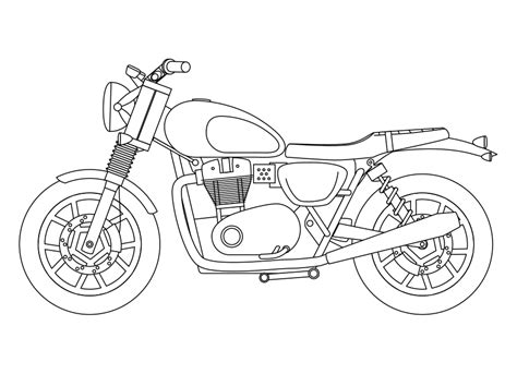 Motorcycle Line Drawing : r/Inkscape