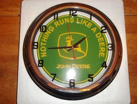 NEW NEON JOHN DEERE WALL CLOCK NOTHING RUNS LIKE A DEERE FARM TRACTOR EQUIPMENT | #1798899367