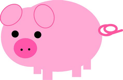 Pink Pig Clip Art at Clker.com - vector clip art online, royalty free & public domain