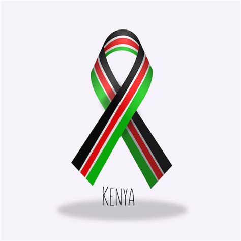 Free Vector | Kenya flag ribbon design