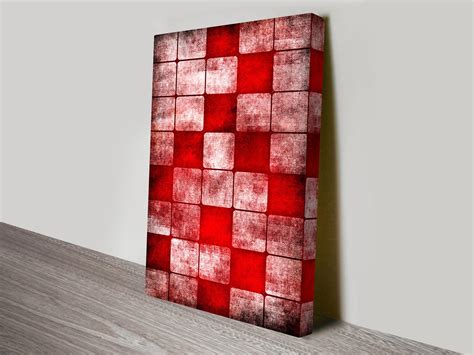 Red Cubes Abstract Canvas Wall Art | Canvas Prints Australia