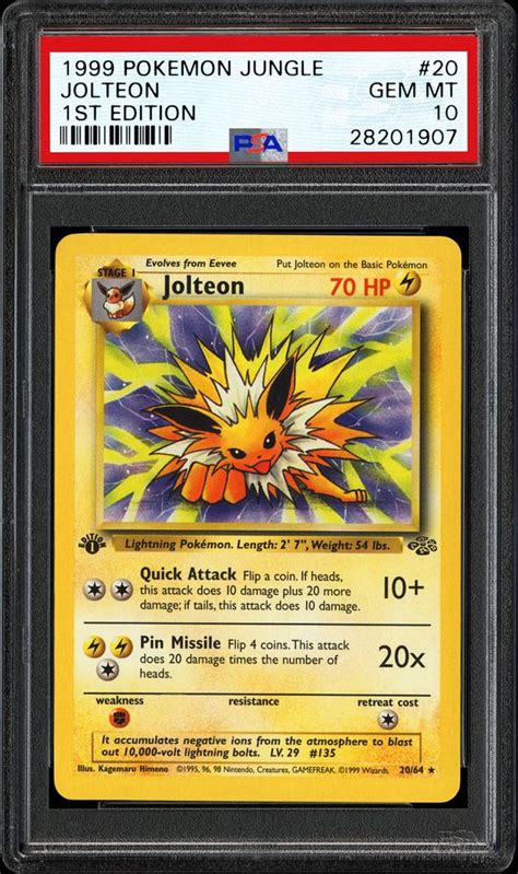 Auction Prices Realized TCG Cards 1999 POKEMON JUNGLE Jolteon 1st Edition Summary