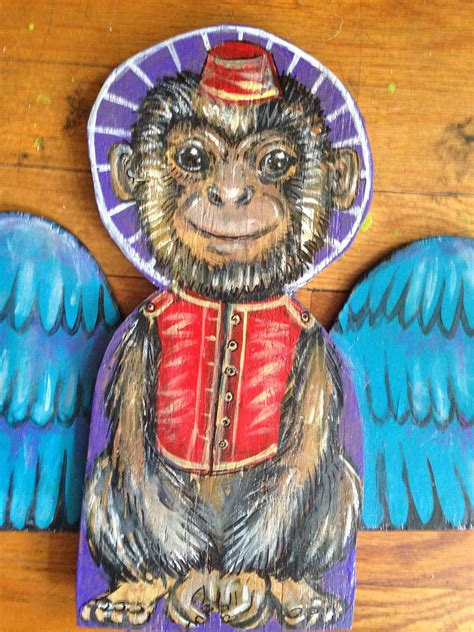 Flying Monkey Art, 15", Wizard of Oz, Flying Monkey Painting, Wizard of oz Art — Al Benkin