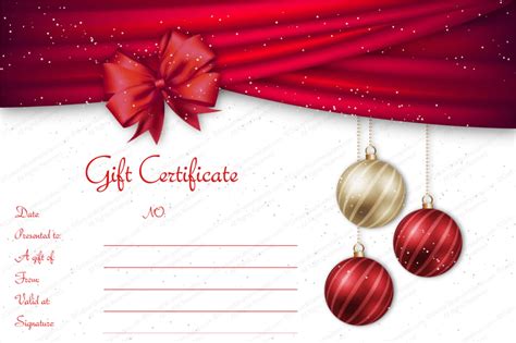 Gift Certificate Template Christmas