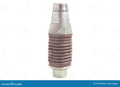 Grenade from Grenade Launcher Isolated. Military Ammunition Stock Photo - Image of isolated ...