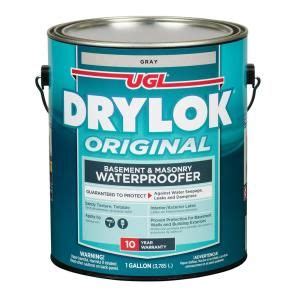 DRYLOK Original 1 gal. Gray Flat Latex Interior/Exterior Basement and Masonry Waterproofer 27613 ...