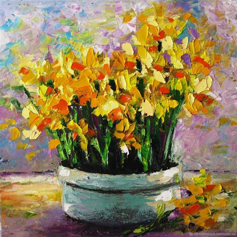 Small canvas oil painting. Garden flowers. Gift painting wall art – заказать на Ярмарке Мастеров ...