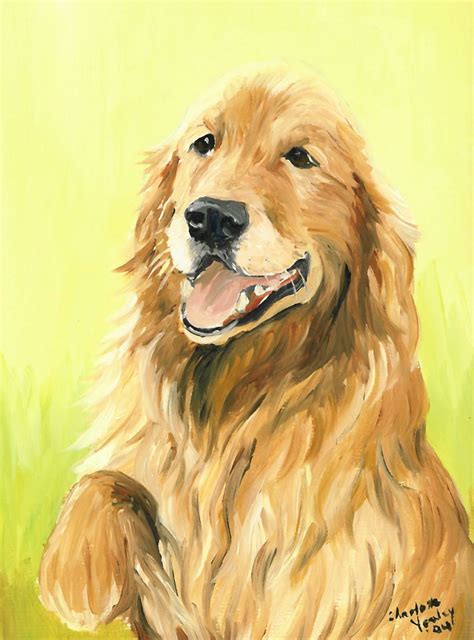 Golden Retriever Painting | Dog Art