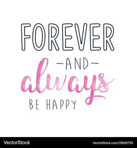 Forever and always print design with slogan Vector Image