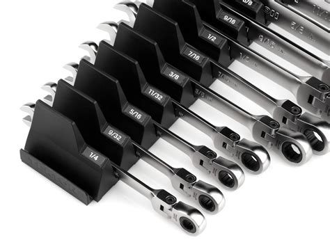 15-Piece Flex Ratcheting Combination Wrench Set with Organizer | TEKTON