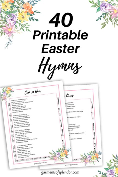 40 Beautiful Easter Hymns (with Free Printable Lyrics)