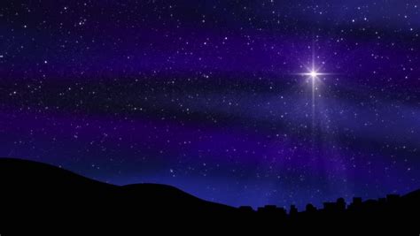 Seamless Loop Features The Bethlehem Christmas Nativity Star With Hundreds Of Twinkling Stars In ...