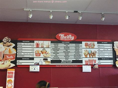 Online Menu of Thrifty Ice Cream Restaurant, Las Vegas, Nevada, 89122 - Zmenu