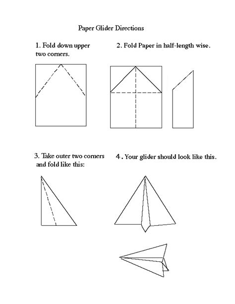 Paper Airplanes Gliders Instructions