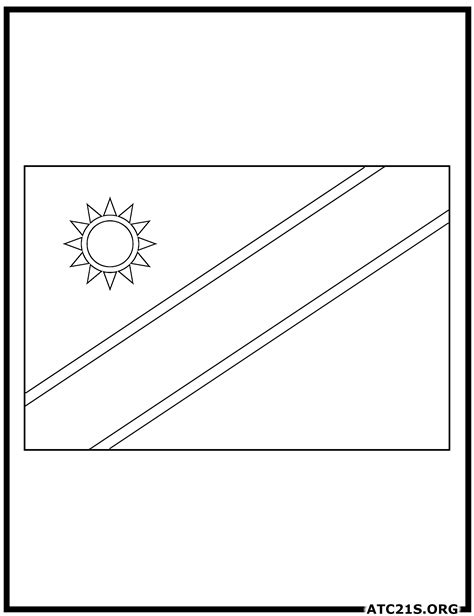 Namibia Flag Coloring Page | ATC21S