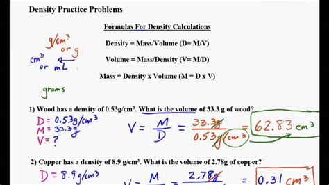 How To Calculate Volume With Density And