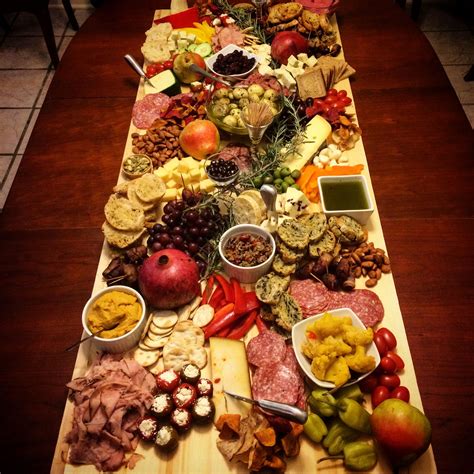 Love this giant antipasto platter / cheese board / grazing table / grazing board idea from ...