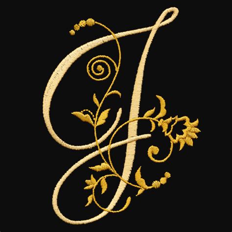 Floral Monogram J