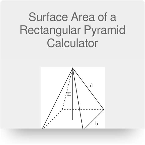 Surface Area Of A Regular Pyramid Formula