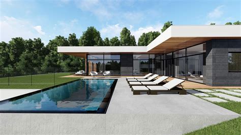 Modern Concrete Flat Roof House Plans