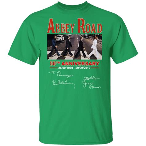 Abbey Road The Beatles 50th Anniversary Signature Unisex T-shirt