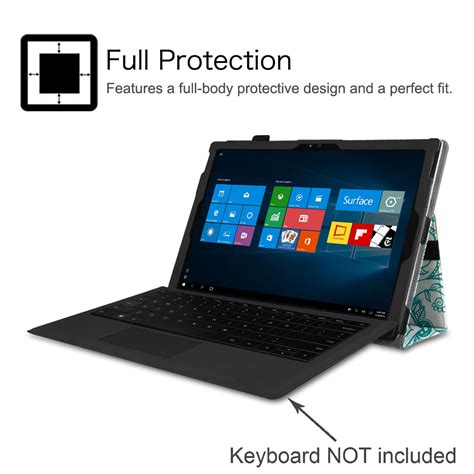 For Microsoft Surface Pro 3 12-inch Leather Case Cover + Bluetooth Keyboard | eBay