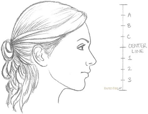 Face Female Side View Drawing Reference This profile view is of a beautiful female s face and i ...