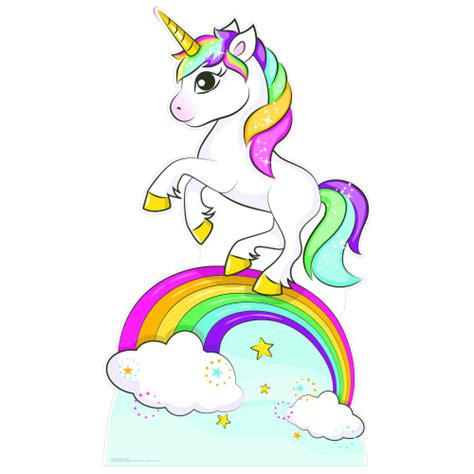 Rainbow Unicorn Cardboard Cutout Standee Standup