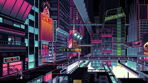 Cyberpunk City Pixel Art Wallpaper, HD Artist 4K Wallpapers, Images and Background - Wallpapers Den