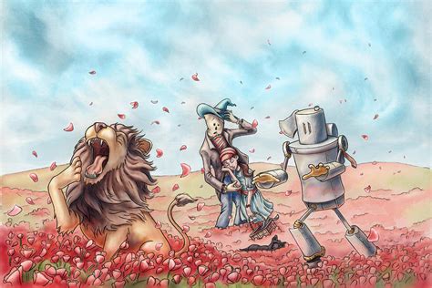 Wizard Of Oz - Poppy Field Painting by Jeremy Gorman