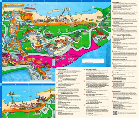 Sentosa Tourist Attractions Map | Singapore - Ontheworldmap.com